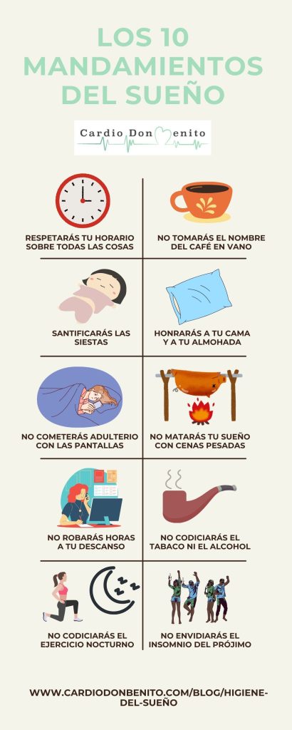 Los 10 mandamientos de la higiene del sueño
